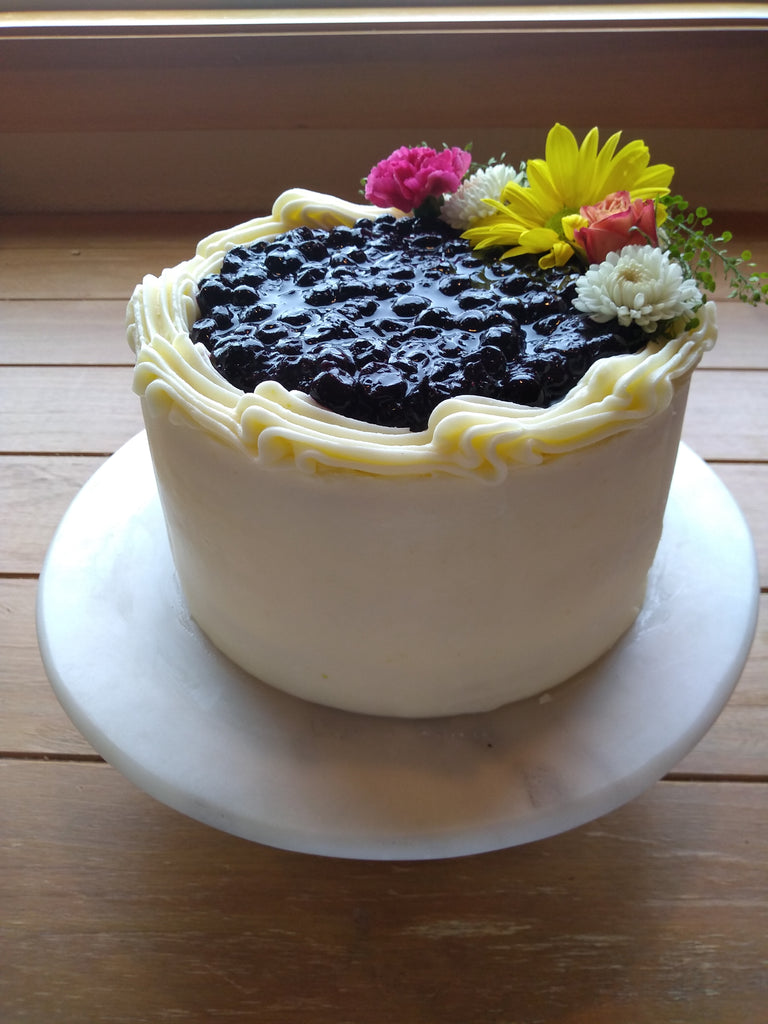 Signature Buttermilk Lemon with Blueberry Compote